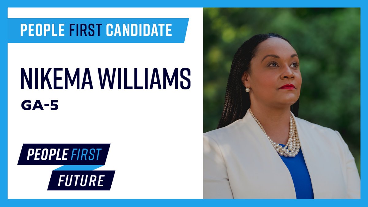 After the loss of the Rep. John Lewis this year, Georgia deserves a successor with a track record of fighting for the vision he stood for—that's  @NikemaWilliams. Nikema is an excellent public servant, a champion for marginalized communities, and will make us proud in Congress.