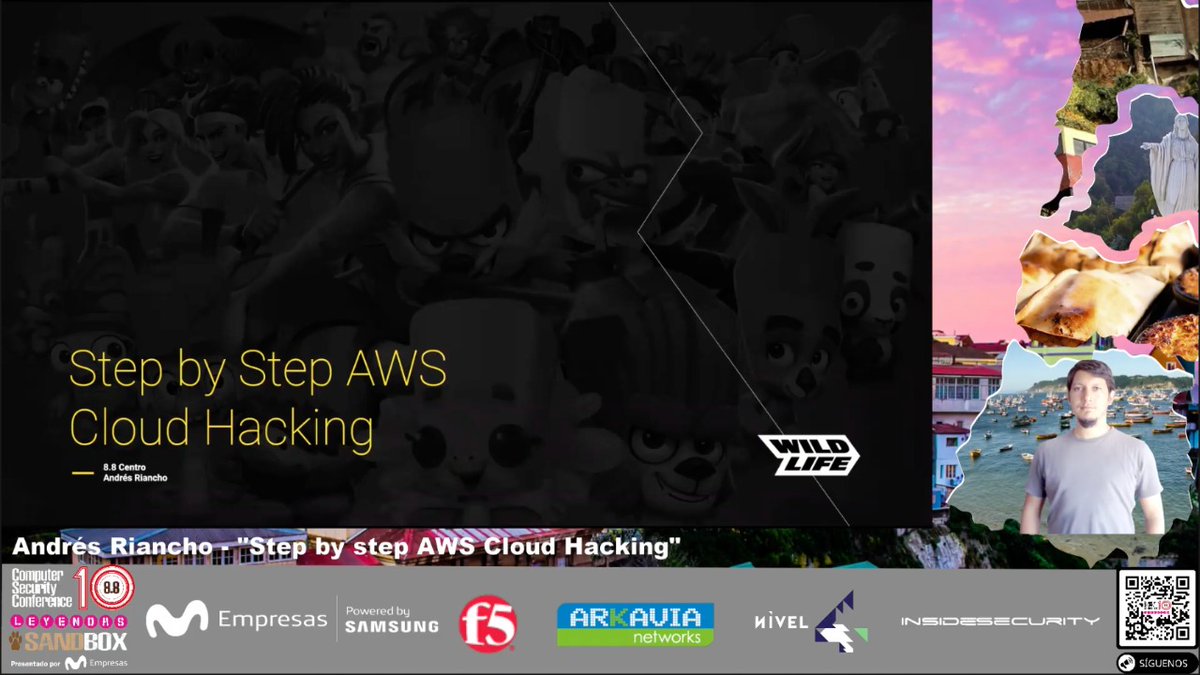 8dot8's tweet photo. Nos adelantamos y ya esta en #8punto8Centro el gran @AndresRiancho con su #locknote "Step by step #AWS #Cloud #Hacking" 👈👀 https://t.co/vCPNVXNBSv