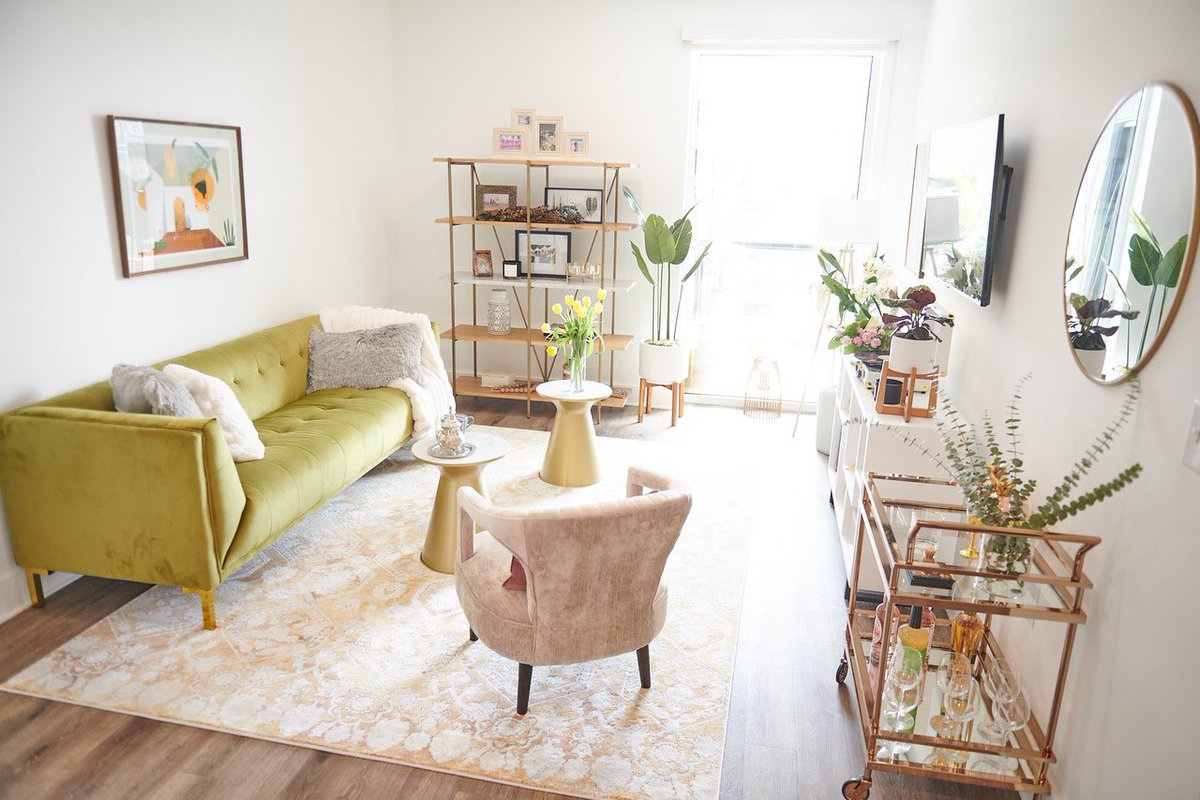 africamiranda's tweet photo. my next @homegoods project is live! spent the last 2 months decorating my new space. 

my home mantra: accessible glamour. a chic &amp; comfortable loving space 💛 a quick breakdown: 

📷: @D_Whyte https://t.co/bH4SB6Fhig