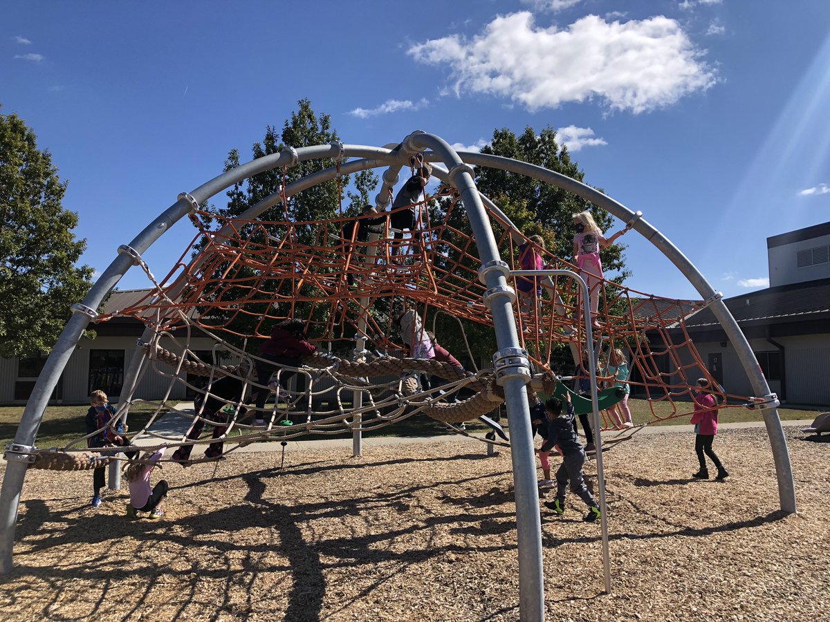 The kids were super excited to FINALLY have the new done for recess!