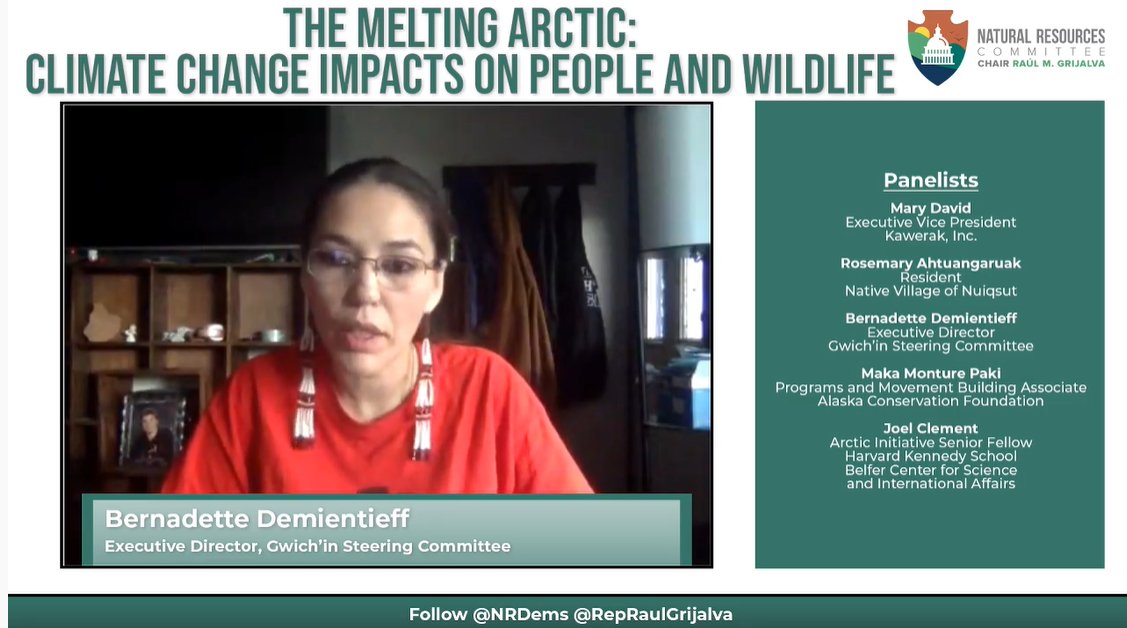 The Gwich’in name for what we call  #ANWR is The Sacred Place Where Life Begins.Bernadette Demientieff: This is a human rights issue for the Gwich’in. @JClementMaine: The  #Arctic is transforming into a warmer, wetter, less predictable climate state before our eyes.