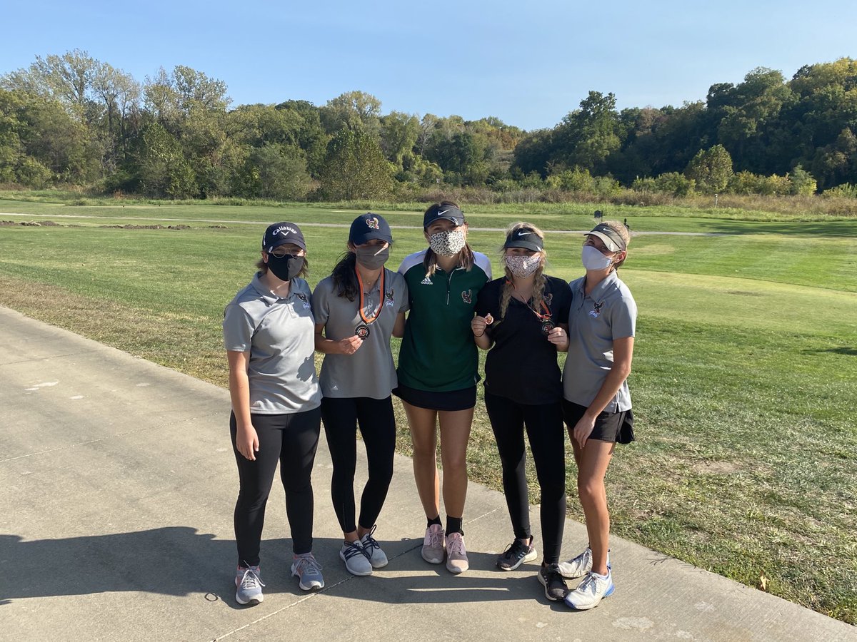 Congratulations to the Lady Firebirds Golf Team - 3rd Place at the 3rd Leg of Sunflower League!  The Lady Firebirds were led by Addy Meadows, 8th Place, and Marrah Spriggs, 10th Place!  🔥🐦🏌🏼‍♀️  #LetsGoState