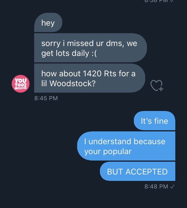 Boz0Brain's tweet image. Uhh hey guys!
Could you maybe retweet?
I need that Woodstock!
I WILL DO ANYTHING YOU GUYS SAY IF I GET THE AMOUNT