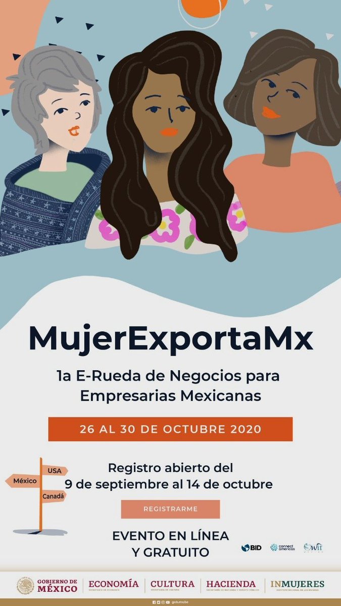 MujerExportaMx es la primera rueda de negocios virtual multisectorial para empresarias mexicanas que vinculará a sus  #PyMEs con importadores de  y .Hasta el día de hoy, 250 mujeres empresarias se han registrado para poder exportar sus productos.