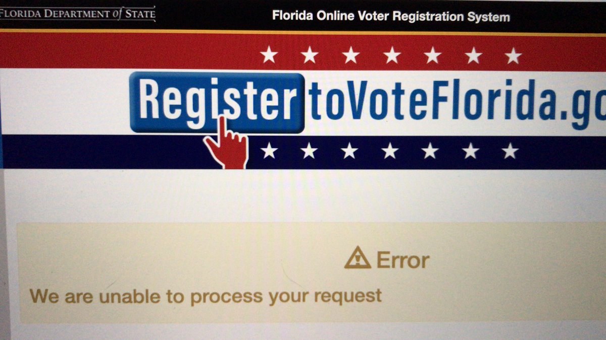 kimberlymcobb's tweet photo. @AnnaForFlorida @FLSecofState Site is still not working. https://t.co/kiuXuG1jrI