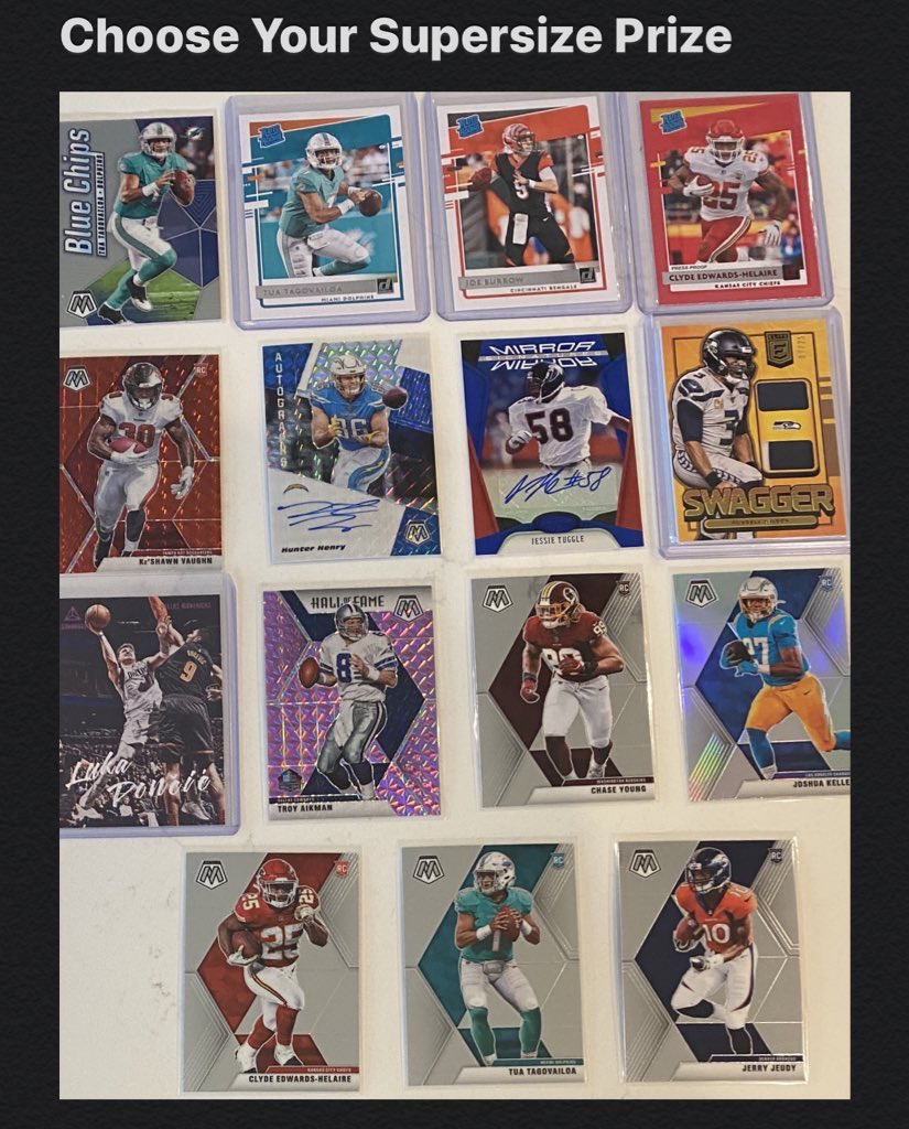   #MNF Promo Alert  Can you pick who scores first TD in NE vs KC? Rules:1. Buy cards/lots below (+$3 bmwt) 2. Choose: 1st TD Scorer in the  #MNF  #KCvsNE 3. Pay by 6:55PM EST4. Choose Prize (see below)Every lot = 1 pick @HobbyConnector  @Hobby_Connect  #thehobby