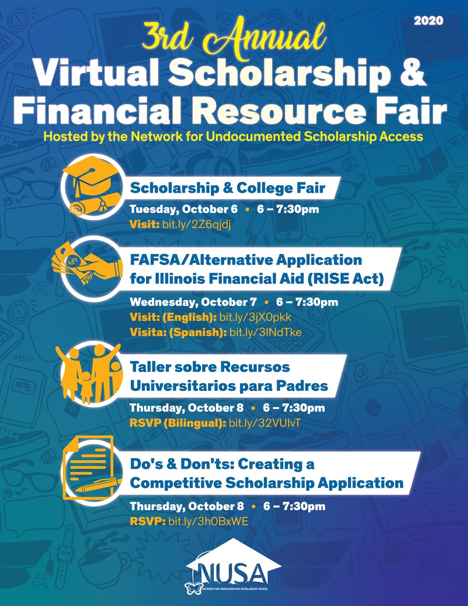 Virtual resource to learn about scholarships and financial aid! Tomorrow! Rsvp today.