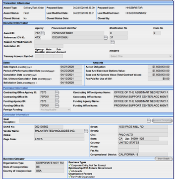 5/. At the same time as 'winning' the NHS contract,  #Palantir 'won' the contract to building the HHS "Protect Now"  #COVID digital platform for the US Dept of HealthWe only know about the detail of these contracts thanks to a lawsuit in the US & the threat of a lawsuit in the UK