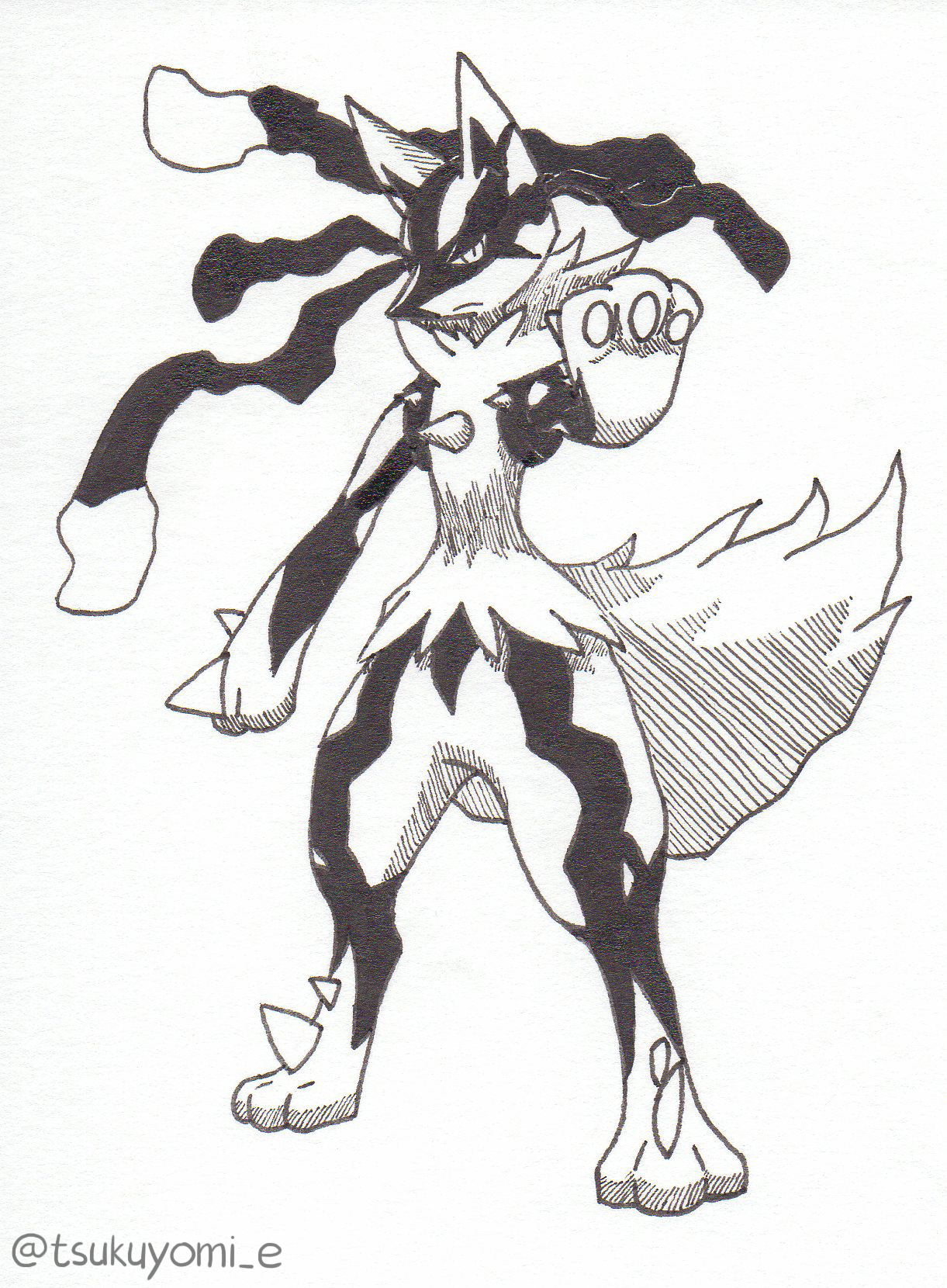 How To Draw Mega Lucario