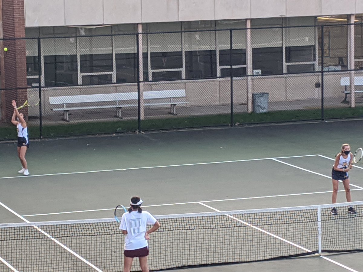So proud of our #WissNation student athletes! Our tennis doubles teams wear masks while they play? Why? To protect their classmate and teammate nearby (not themselves!), on the same side of the net. And also because it's just the right thing to do.  #charactereducation in action!