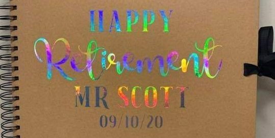 Have you worked with Ewan Scott and think he's been an amazing HT? Want to add a serious msg into our Retirement book? 
(humorous bike/banana related msgs are allowed too 😂) 
Msg me by 6pm Tue 6th 🤫
<a href="/BridgendParentC/">Bridgend Primary Parent Council</a>