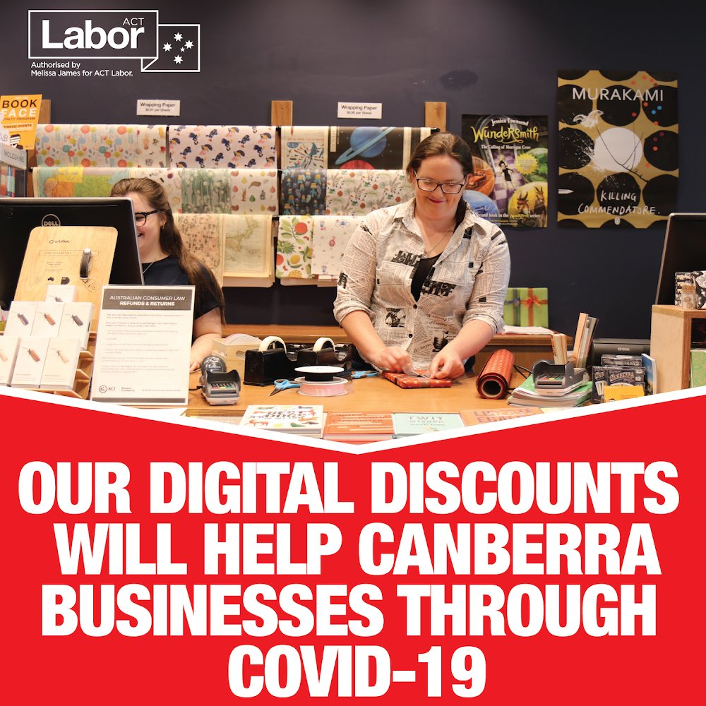 As part of our COVID-19 economic recovery plan to support local jobs and businesses, a re-elected ACT #Labor Government will launch a new campaign and digital discount voucher initiative to encourage spending at #Canberra #localbusiness ventures.