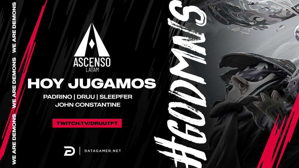 GGDemons's tweet photo. [#TFT]

Hoy empieza el circuito de ascenso, donde nuestros demonios tendrán que luchar por un puesto para clasificar a la liga. #GoDMNS 

🏆@TFTliga
🕗8:00 PM 🇨🇴
💻https://t.co/n400wia0QU

Nuestros demonios:

👤@ElOscarFalso2
👤@Ro_Caba
👤@b_bfer
👤@LinkbyN_Zero

#TFTLiga https://t.co/pIlMm4m9pa