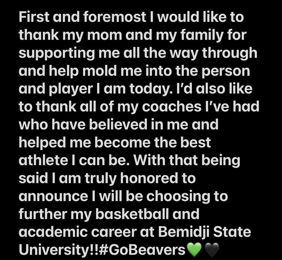 ColtonRoderick1's tweet image. Grateful and honored to announce I have decided to commit to Bemidji State University to further my basketball and academic career! @BSUBeaversMBB @mboschee10 @miseman33 #GoBeavers💚🖤