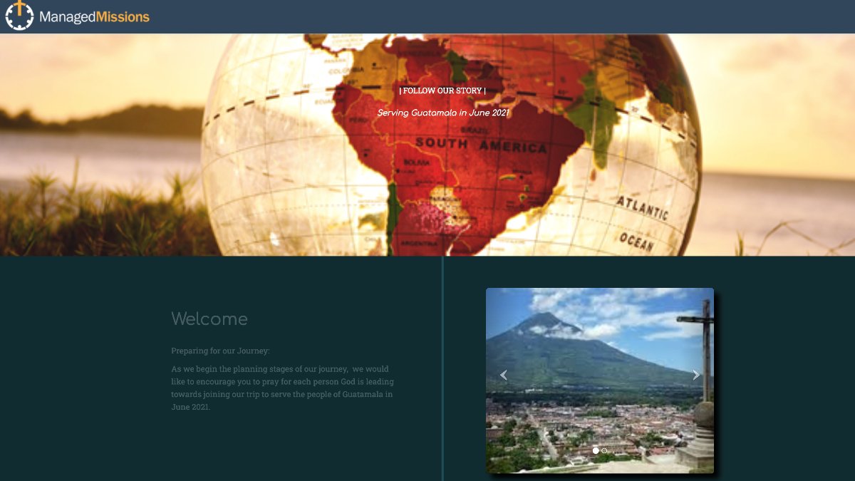 managedmissions's tweet photo. New Feature! Create a Story for your Trip
This new feature will give you the opportunity to share the story of your trip. Family, friends, and donors can now get updates leading up to the trip, and receive updates while the team is traveling. Think of this as your own trip blog. https://t.co/AeijRYl9FC