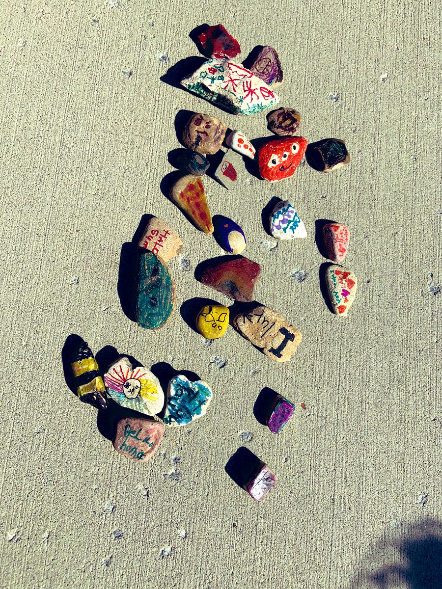 Our first graders painted rocks and left them near the HHE entrance today. We love making people smile! <a href="/HHE1stGrade/">Hawthorn Hill First Grade</a> <a href="/hhehornets/">Hawthorn Hill Elementary</a> #lsr7