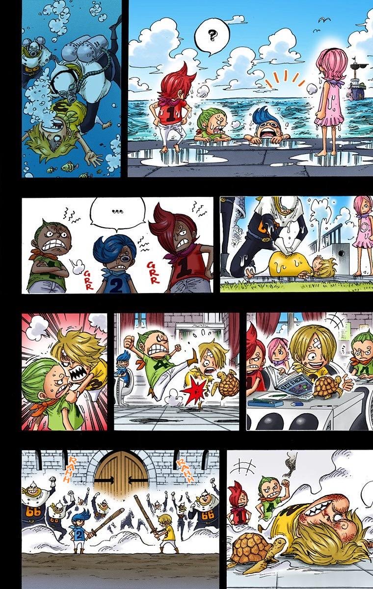 I had to put Robin’s and Sanji’s flashbacks together because they were both the opposite of the heartfelt panels we usually get.