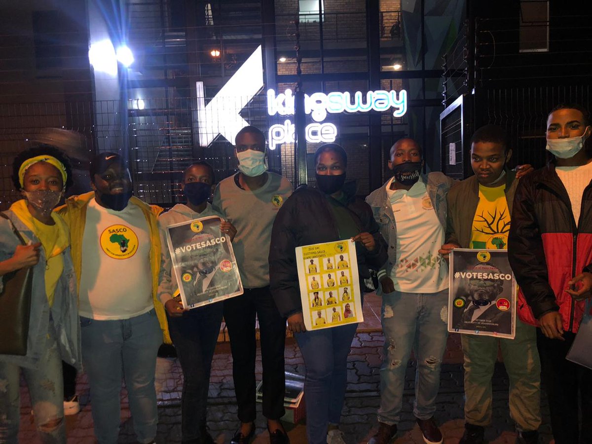 UjSasco's tweet photo. Today (Thursday 5th October 2020) SASCO visited Kingsway student Accommodation. A successful door to door. Students have assured us that they are voting for SASCO from the 7th to the 9th October 2020.
#VoteSASCOUJ
#SASCOLives
#SASCOLeads
#UJSRCElections
🖤💚💛 https://t.co/n9H37NW9oC