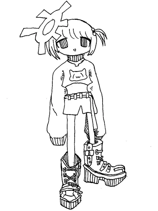 おはよう塗りにくい線画どうぞ 