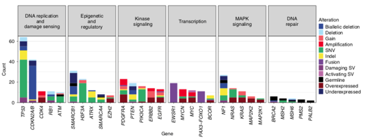 Here we show that  #WGS and RNAseq resolve the myriad molecular changes that drive childhood tumour. We found many atypical gene fusions and other driver structural variants that would be missed by standard pathology or more targeted approaches. led by Marie Wong. /6