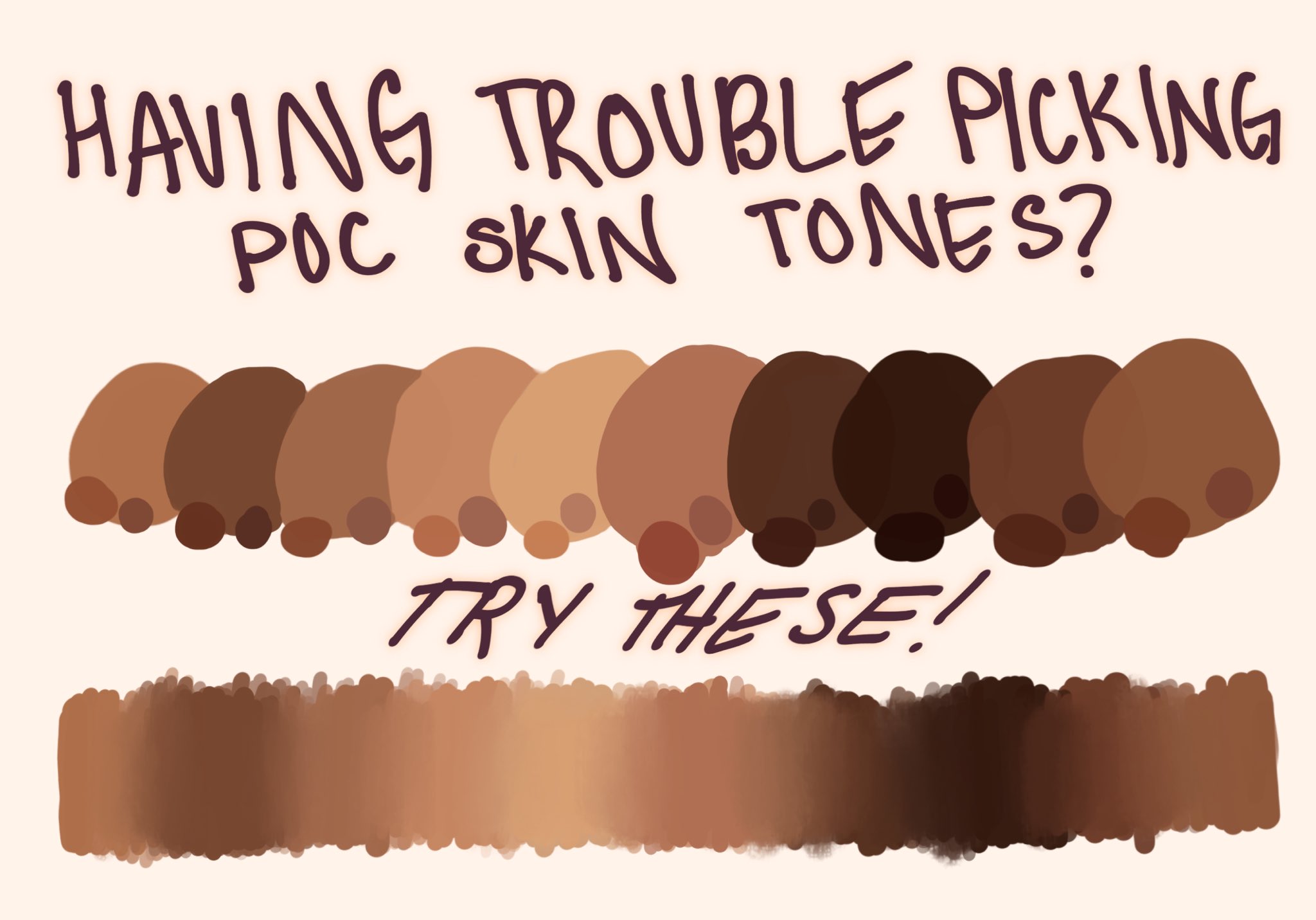 bella on X: “some poc skin tone references bc y’all keep 