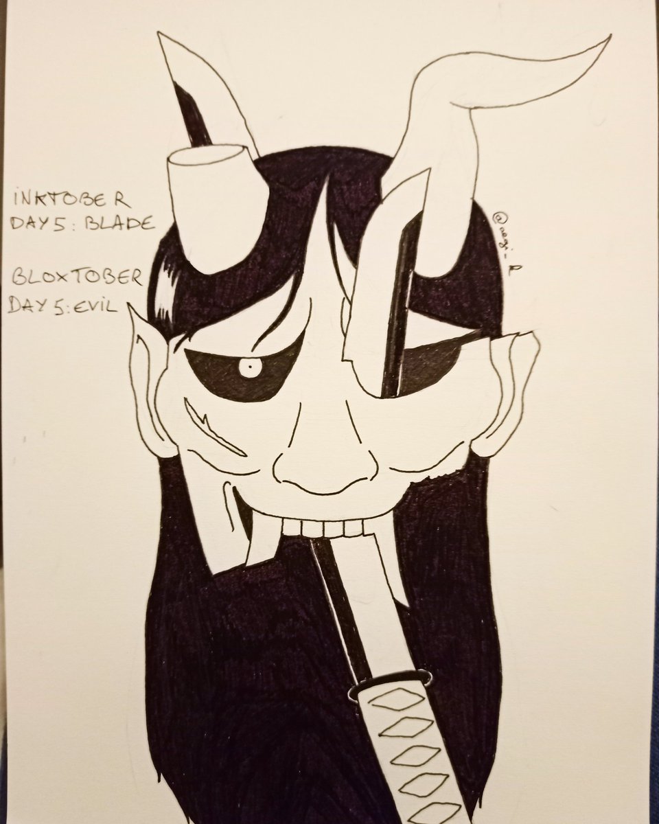 aegi_k's tweet photo. #Inktober day 5: Blade
#Bloxtober day 5: Evil

Why did I make the hair so damn long ,_,
#Inktober2020 #Inktober2020day5 https://t.co/M2jZ3OKRMA