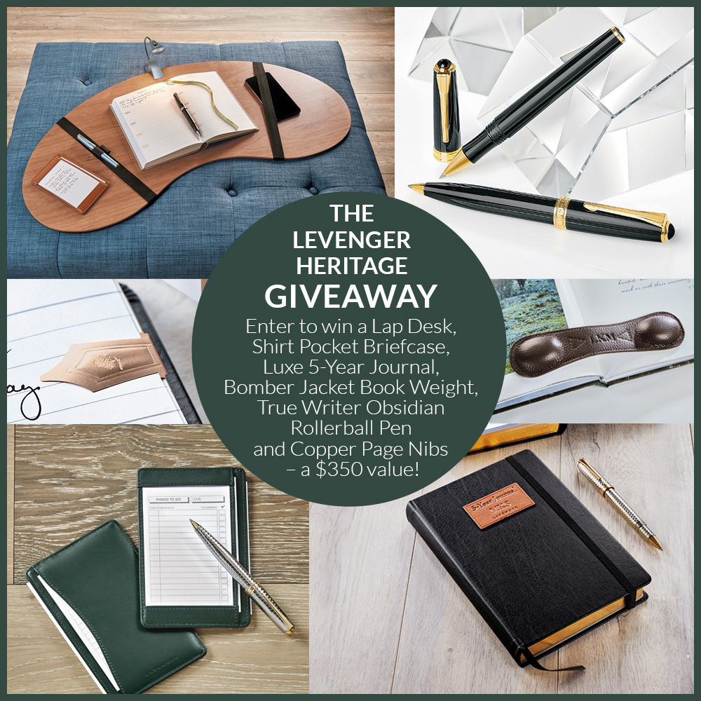 Levenger On Twitter October Levengerheritagegiveaway Enter To Win A Lap Desk Pocket Briefcase 5 Year Journal Book Weight And True Writer Pen A 350 Value Ends 10 31 20 11 59 Pm Est Follow Levenger