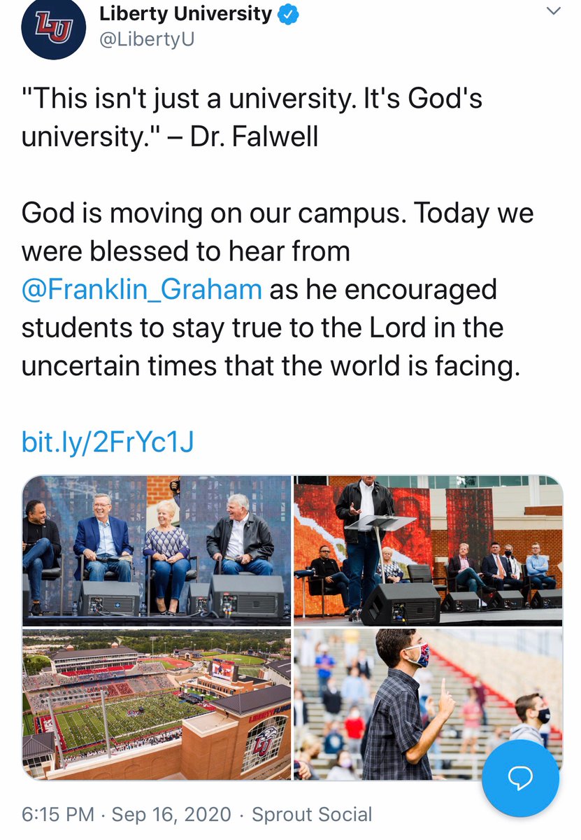 Graham gives a convocation at Liberty University leading up to the  #PrayerMarch2020 He invites LU students to join him in DC. The convo happened September 16, 2020.