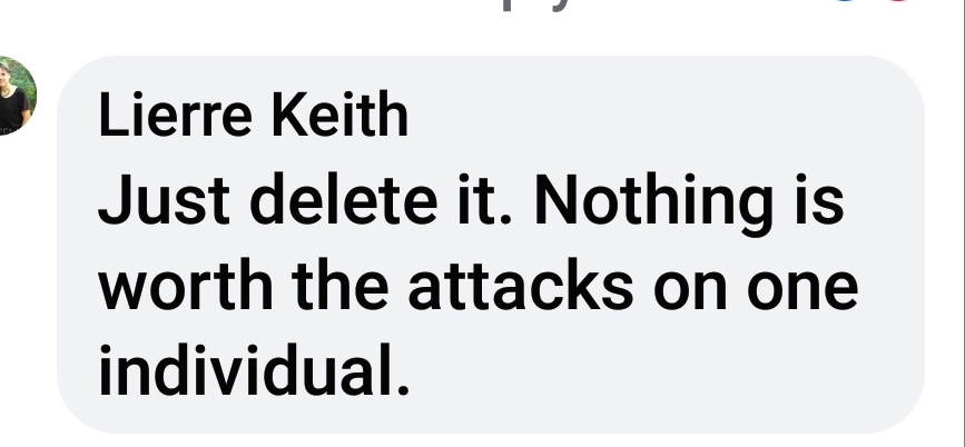 10/ Lierre Keith (of WoLF) repeatedly calling for the entire thread to be deleted.