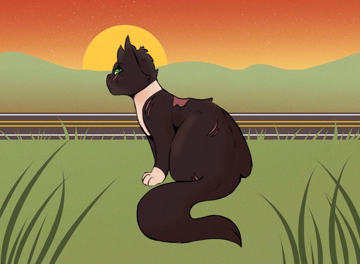  #bweirdOCtober Day 5 - Oldest OCNaturally my first ever OC is a Warriors one...her original name was Shadow and she was a loner that got wrapped up in a StarClan prophecy to save the Clans "Fire Alone" style lolShe goes by Shadowgaze these days c:  #LDVart  #warriorsoc