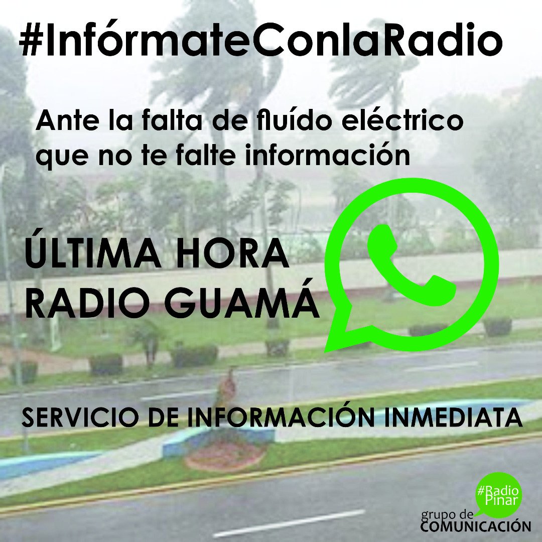 PAlfredo_RGuama's tweet photo. #PinardelRío #TTDelta #InfórmarteConLaRadio https://t.co/uSnCCzSNsc