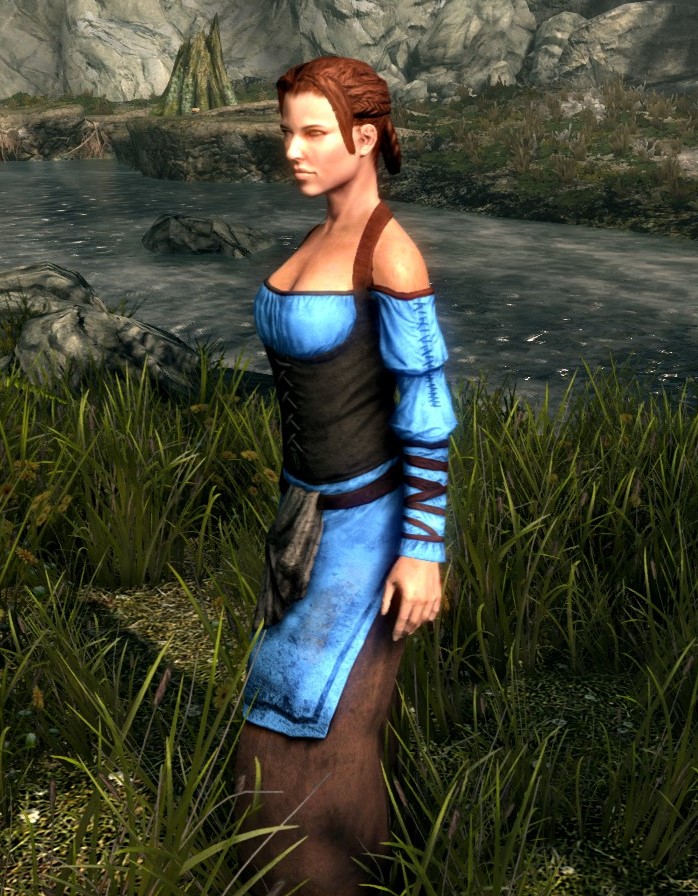 DankFrenchToast's tweet photo. Here's one of the #dresses from the upcoming #update for my #skyrim #mod DFT's Clothes Overhaul. I've been trying to get back into #modding. It's currently available here https://t.co/m73xVan3NU https://t.co/wlkWA213Ia