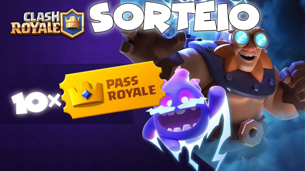 ⭐x10 PASS ROYALE GIVEAWAY⭐

to participate:

✅ Follow me <a href="/bielvinis/">Bielvinis CR</a>
✅ Follow:@NRonytm @Cartola06xp <a href="/Vinicius_OP2/">Vinicius</a>
✅ TAG a friend
✅ Retweet and Like
✅ Tell me your favorite card
✅ Subscribe:  youtube.com/channel/UCBbmB…

🤩the more you comment, the chance of winning increases🤩