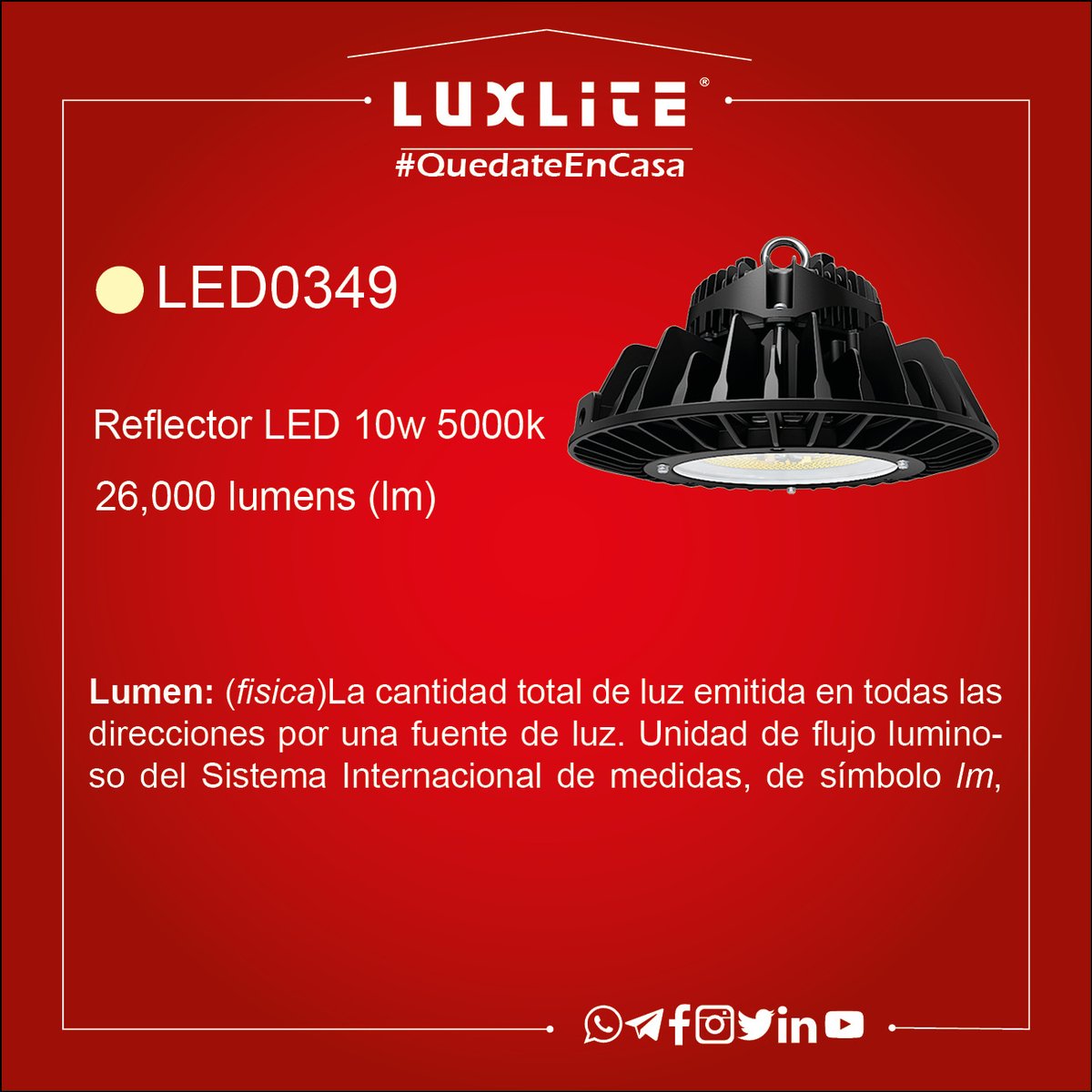 Iluminación Industrial - todo tiene una unidad de medida, y la luz no es la excepción mas lumenes, mayor iluminación. 👨‍🏫🎓👍
#Luxlite
