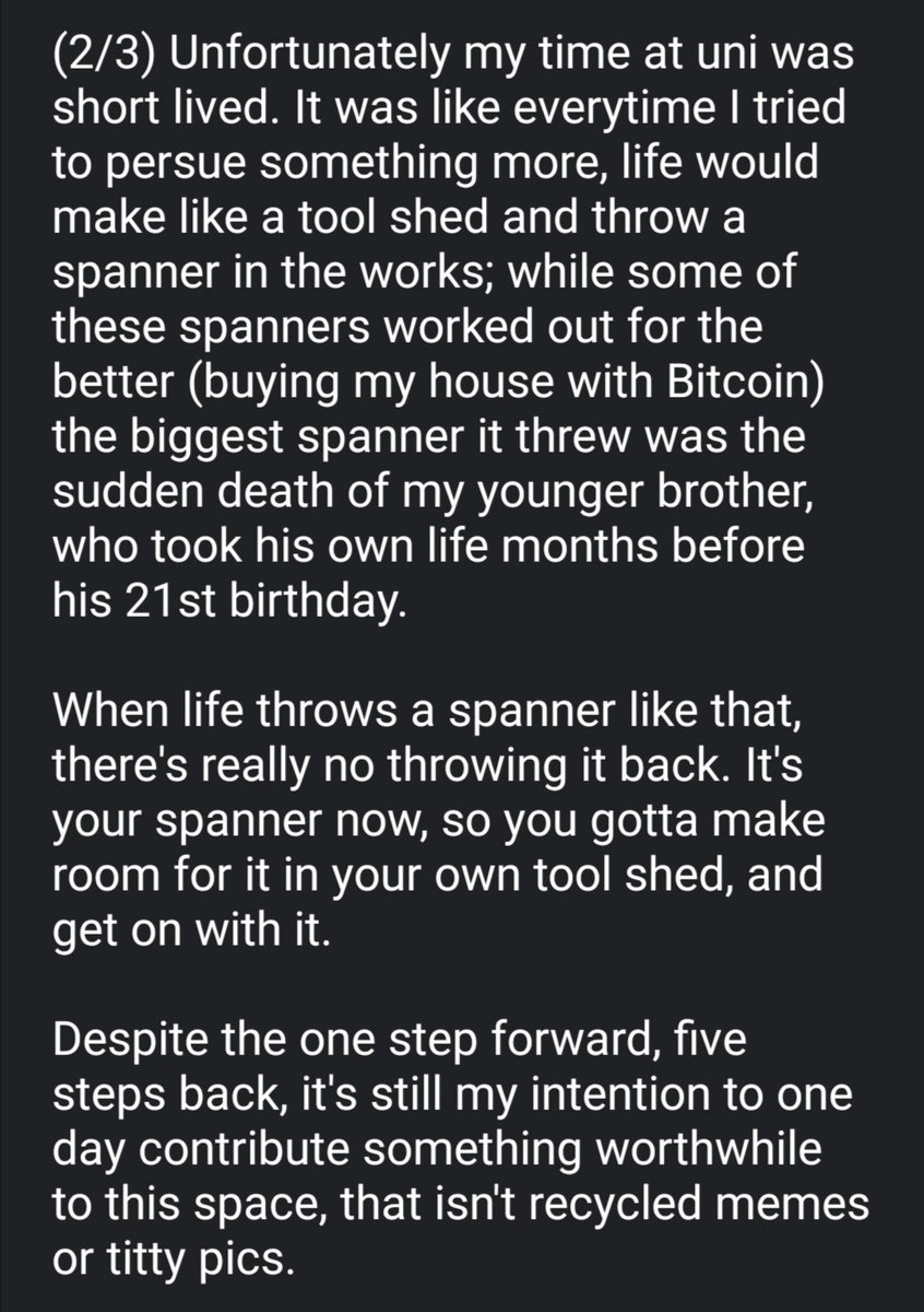 BitcoinBabeAU's tweet image. I&apos;m not sure if there&apos;s anyone else out there who&apos;s questioning their position or contribution, but just know there&apos;s nothing wrong with it, and I&apos;m here if you wanna talk 🤗 #CryptoContribution