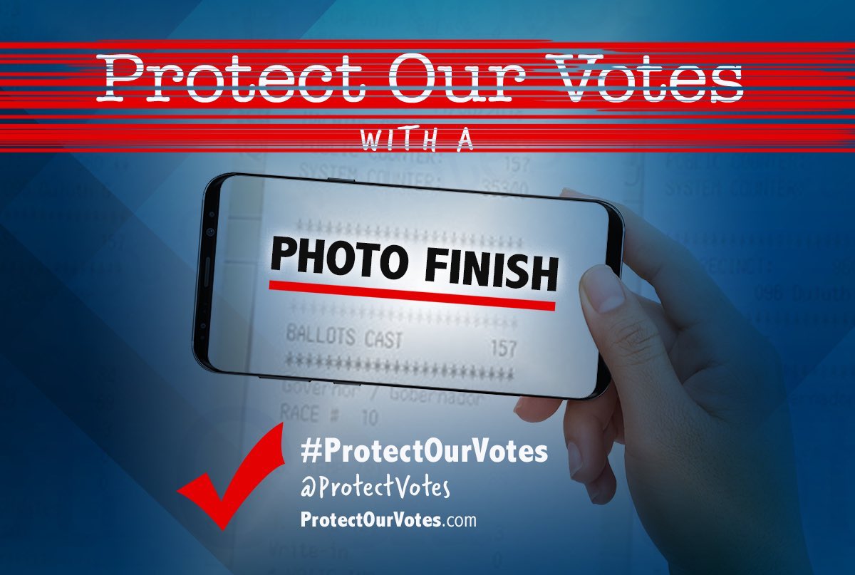 Voters! If u want to help protect our elections, pls sign up w/  #PhotoFinish at  http://ProtectOurVotes.com  to photograph precinct results (posted outside the polls when polls close), which we will then compare to the precinct results reported by the county to verify they match. 1/