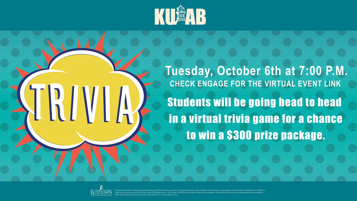 _KUAB's tweet photo. Want a chance to win a $300 prize package? Stay home, grab a bowl a popcorn, and enjoy our TV Quality Virtual Game show! Tomorrow night at 7:00PM-8:00PM live on zoom, play to win! 🧑‍💻🎁
Engage Link: https://t.co/y02ViHFZ1A https://t.co/srvOdQedmo
