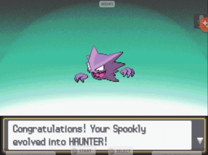 Spookly evolved into Haunter.The egg I got hatched to a Togepi, big surprise.......I miss that the daycare couple use to give you an egg.