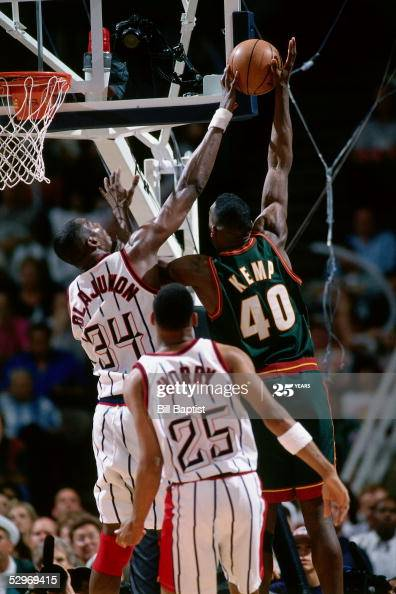 1993: Olajuwon (4)Actual: OlajuwonKnicks 1st DRtg (99.7), 5.2 (!) ahead of Sonics in 2nd, & 8.3 above average. 3 Knicks over .100 DWS: Ewing, Oakley, D. RiversBut Olajuwon best individual D:2nd DWS 8.0T-2nd DBPM 3.62nd DRtg 96.21st BLK% 6.5Others:D RobJordanMutombo