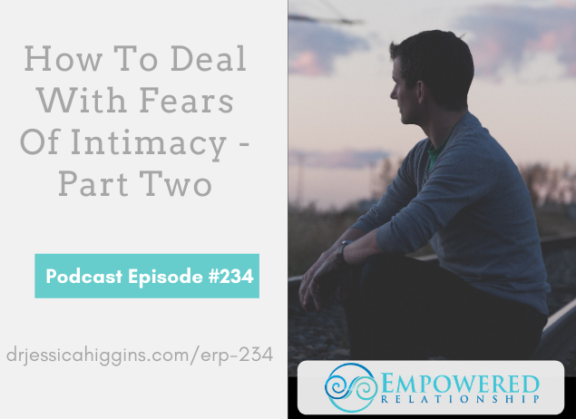 Love presents a great opportunity, and it can also feel like a great risk. The key is to recognize the fear you feel makes sense and learn how to work with the fear, so that you can learn to develop more intimacy with your significant other. drjessicahiggins.com/erp-234-how-to…