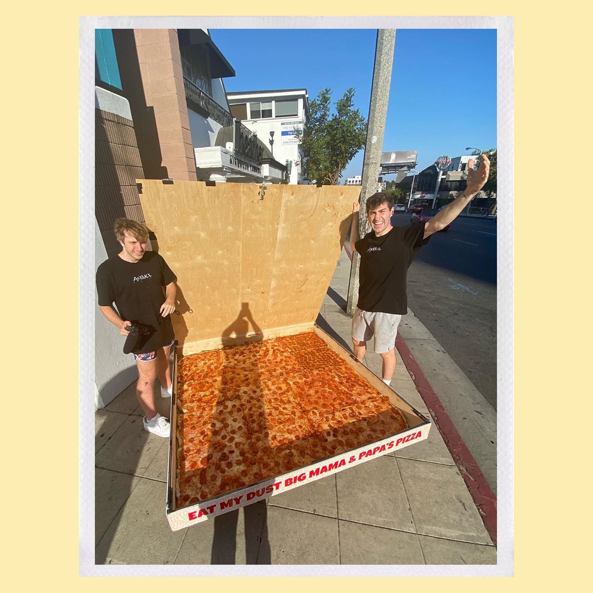 choosedough's tweet photo. We partnered up with @airrack and delivered the BIGGEST pizza in the smallest car to the #thehypehouse 🙌 🍕 watch the whole video here! https://t.co/ubP9srpDuJ https://t.co/ZIleLvnL0U