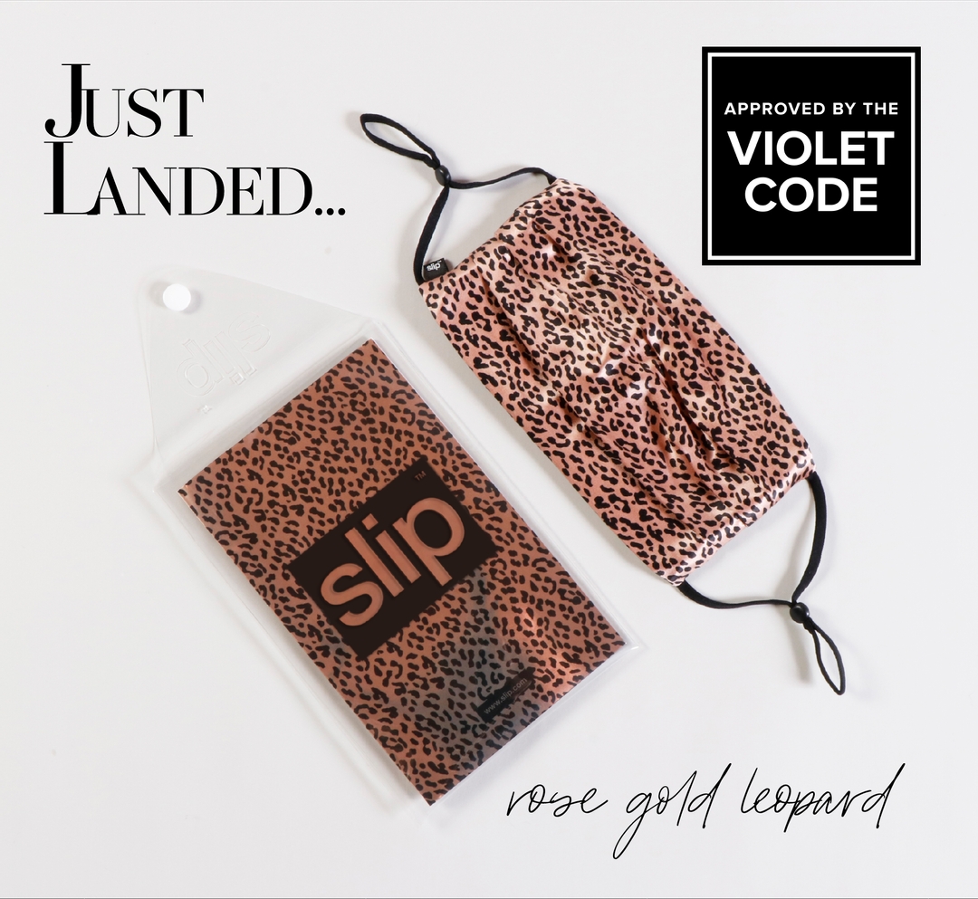 slippillowcase's tweet photo. Wear a face covering, but make it LEOPARD OR ROSE GOLD. ✨ New colors and prints have just landed. Shop now - https://t.co/bsCvYMk5ty https://t.co/FTsCN4rlYy