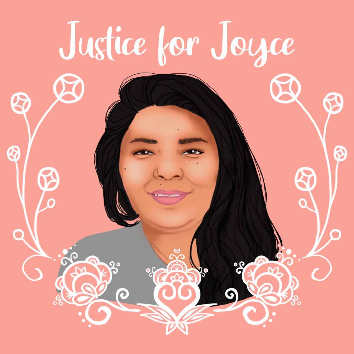 I’m upset and appalled about Joyce’s untimely death at the hands of healthcare workers. My condolences to her family and community. I created 3 portraits of her photo. Please share her story #MMIW #JusticeforJoyceEchaquan #JUSTICEFORJOYCE #JoyceEchaquan