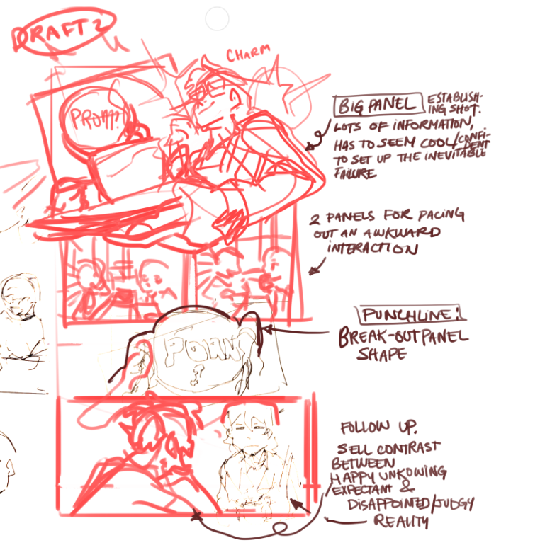 some pretty lq images i slapped together to explain my comics layouting process on tumblr LOL :') 