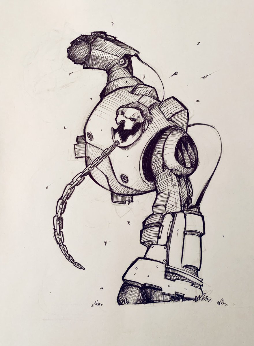 _simon_burke_'s tweet photo. 03 - Bulky
Yes, yes, I know it’s day 06 already ... 😬
#bulky #inktober #inktober2020 #ink #sketch #illustration #draw #drawing #penandink #drawtober #art #penart #inkillustration #inkdrawing #mongrol #abcwarriors #2000ad #robot #character #creature #characterdesign https://t.co/QdQmyoc8mW