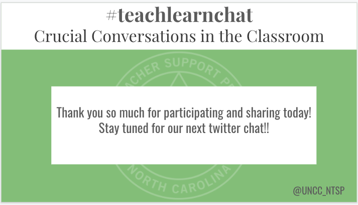 marquismason30's tweet photo. Thank you so much for participating and sharing today! Stay tuned for our next twitter chat!! #teachlearnchat https://t.co/vRUfqDm6nX