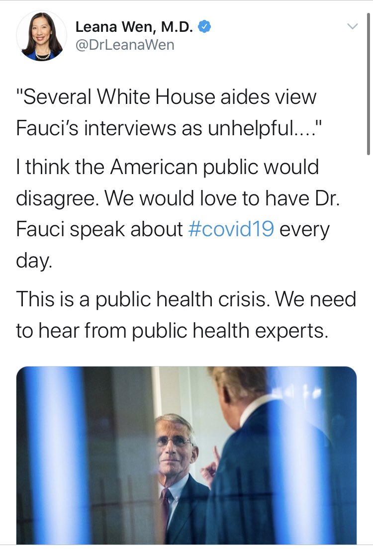 But this news cycle brought out some serious talent from the twitter docs. We also had  @DrLeanaWen, who went from “we need to hear from public health experts” to “I’d...perform a psychiatric evaluation” on Trump for...doing something his medical team cleared.  #HypocrisyHOF.