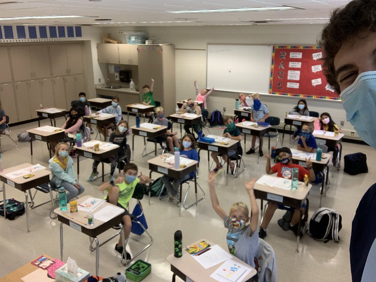 Appreciation tweet: These kids are awesome! Taking on the new normal with grit and resiliency. I’m very excited to watch them grow this year! #Rockstars