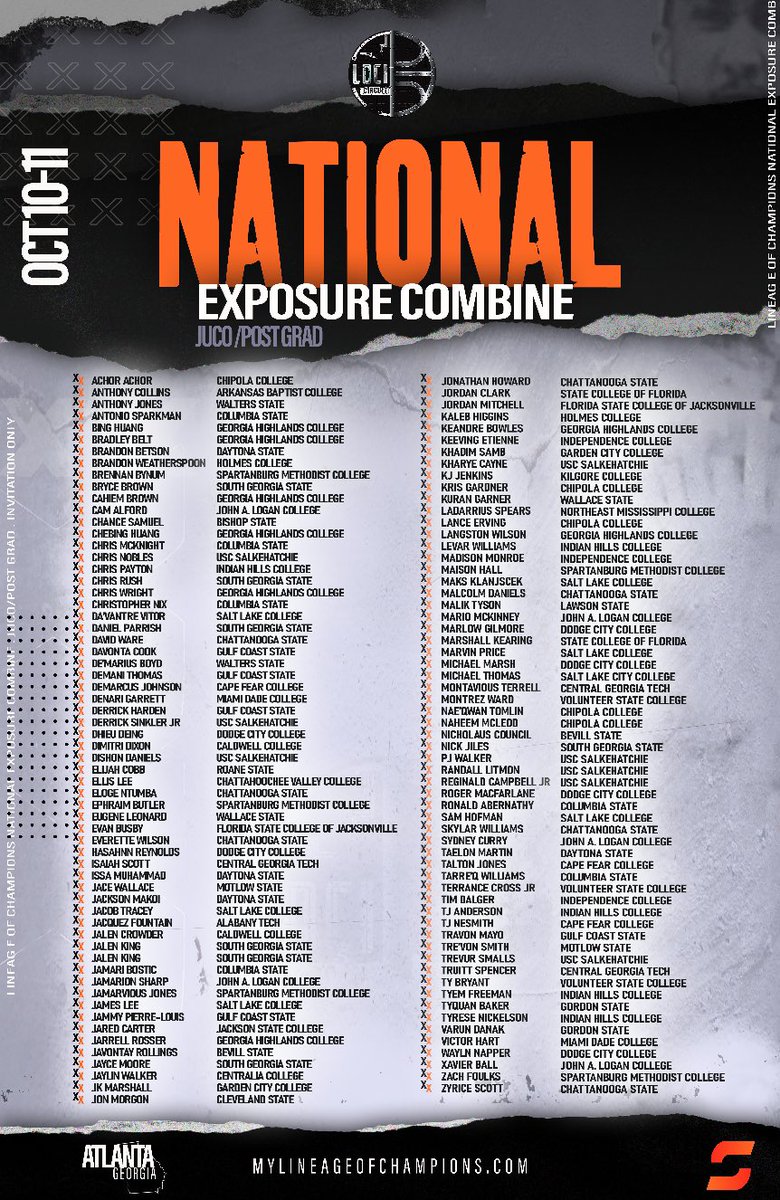 MyLineOfChamps's tweet photo. Your INVITED 

The CHALLENGE has been issued!!The stage is set!! ALL ROADS lead to Atlanta this weekend. 🎥📸🍿

National JUCO Combine
Oct 10th-11th

**Complete Registration to 🔒 your spot

#LOCHoops https://t.co/bLqsibTbfE