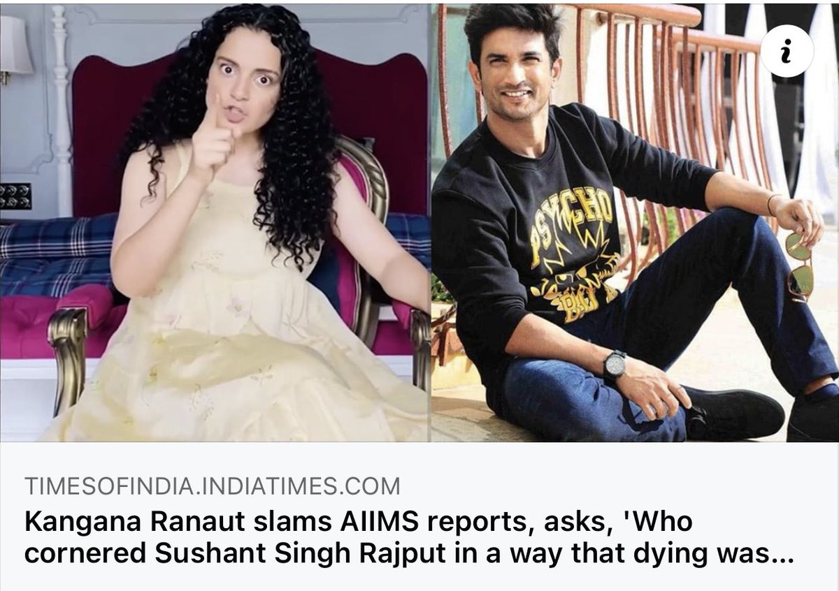 BIG EXPOSE:Most of us knew from the beginning that  @KanganaTeam is just another filthy opportunist, trying to divert the attention of the nation from the real issues!Mistakes she made:1. She questioned the investigation of  @MumbaiPolice and the Cooper hospital. (1/n)
